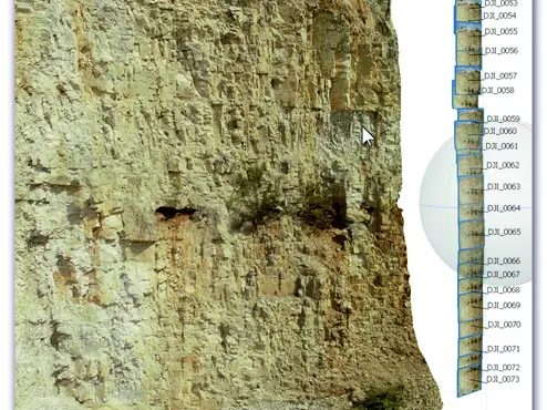 Drohnenbasierte Aufnahme der Stratigraphie der Jura-Ablagerungen Steinbruch Schorr, Wattendorf / Drone-based recording of the stratigraphy of the Jurassic deposits in the Schorr quarry, Wattendorf/Bavaria Germany