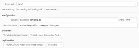 IMAP Einstellungen