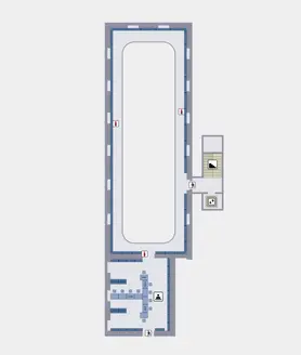 Floor plan of the upper floor of Branch Library 1 from the interactive floor plan