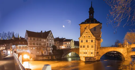 Abendstimmung am Alten Rathaus in Bamberg