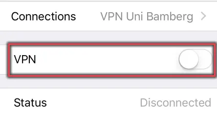 VPN-Verbindung getrennt